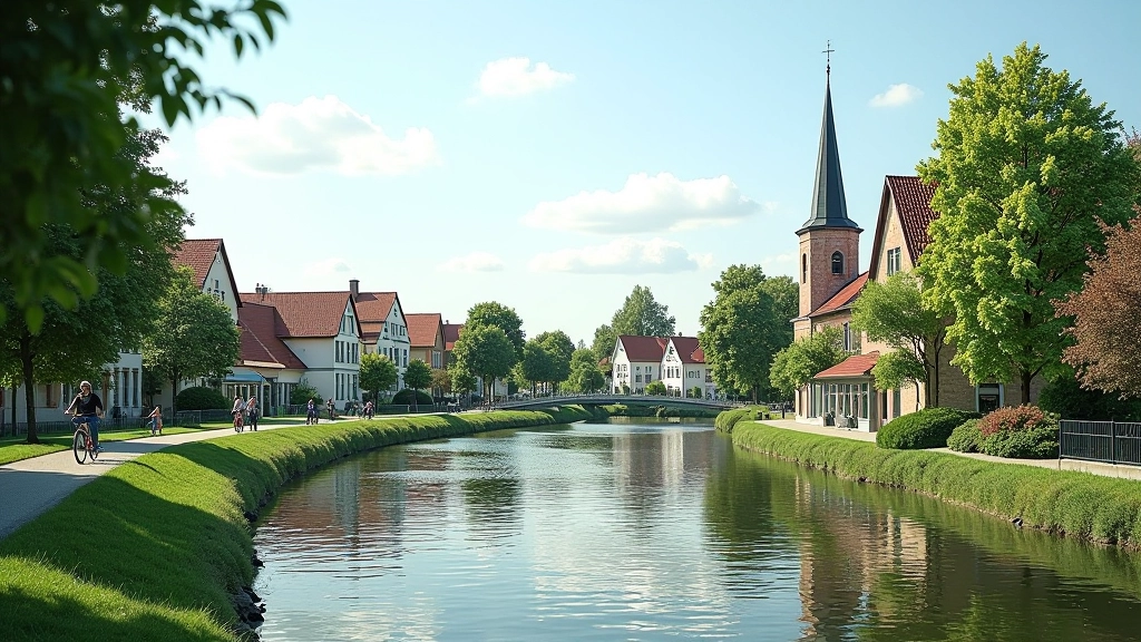 Marijampolės panorama iš upės pakrančių